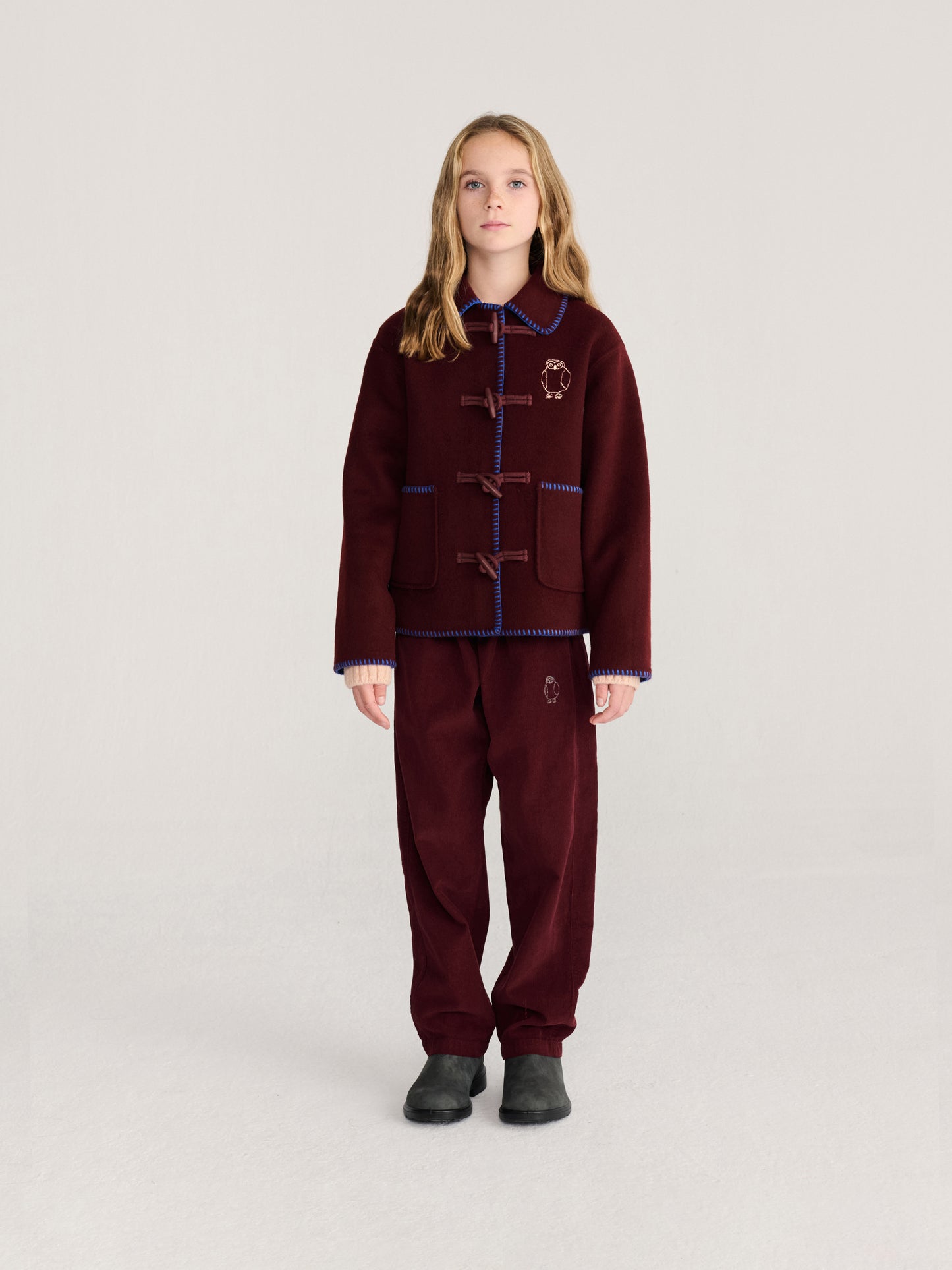 Spodnie Curious Owl corduroy pleated pants