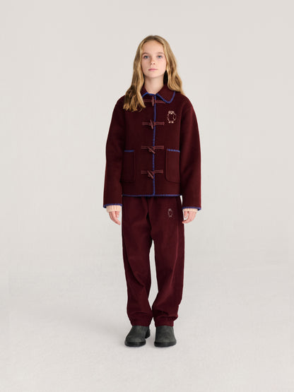 Spodnie Curious Owl corduroy pleated pants
