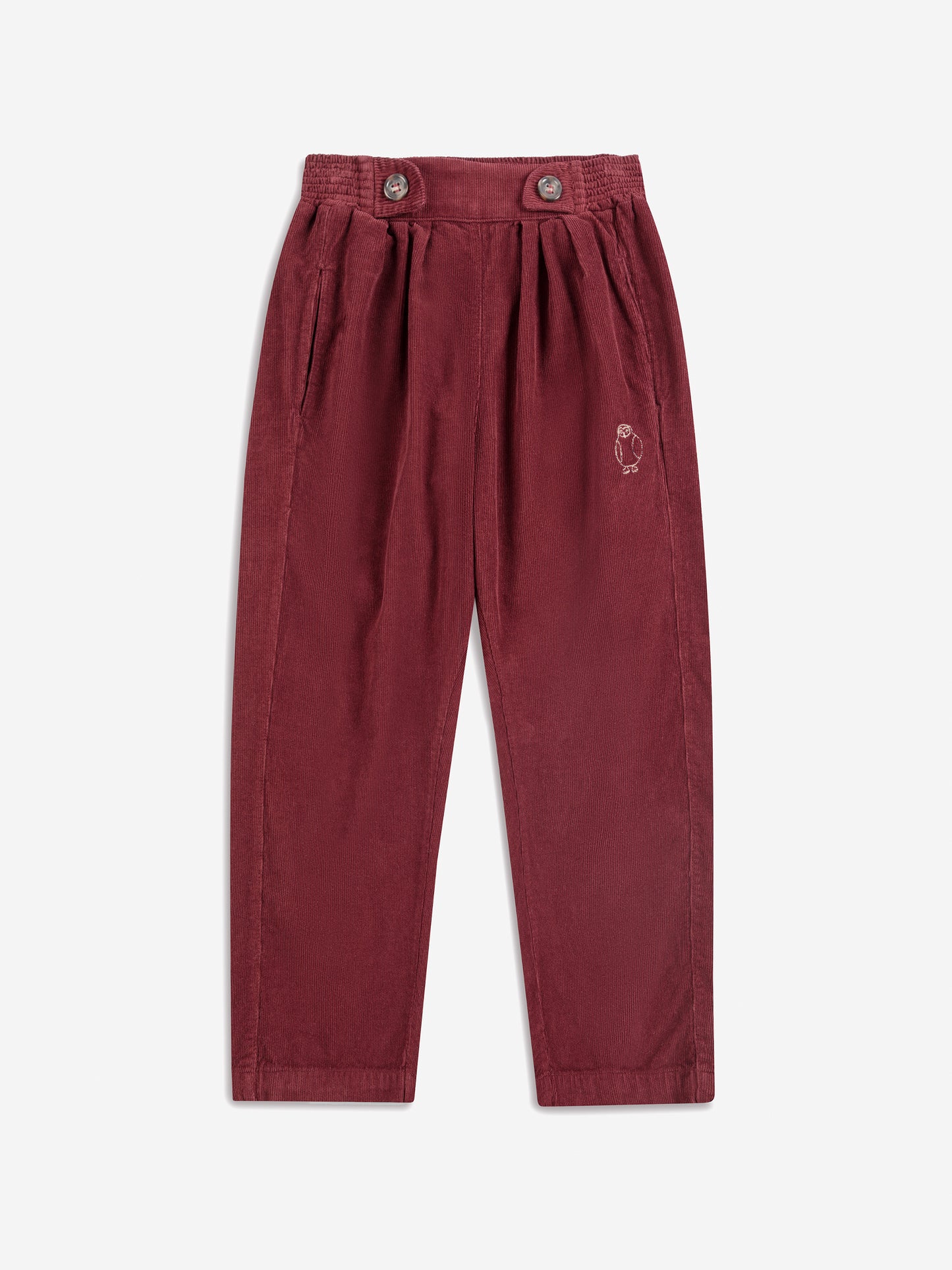 Spodnie Curious Owl corduroy pleated pants