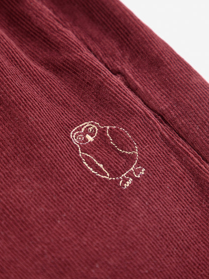Spodnie Curious Owl corduroy pleated pants