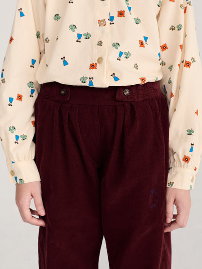 Spodnie Curious Owl corduroy pleated pants