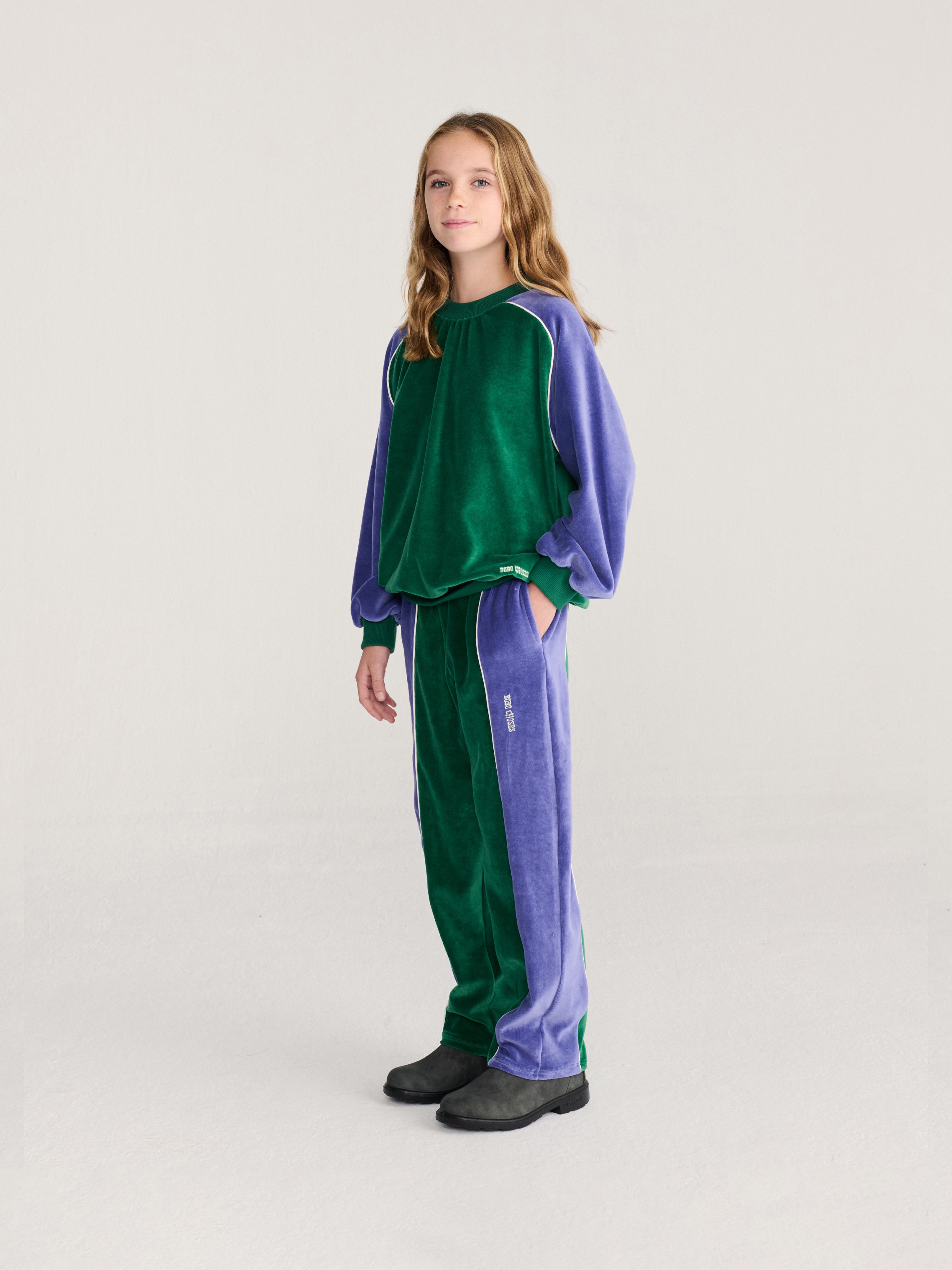 Bluza Color Block terry cloth sweatshirt