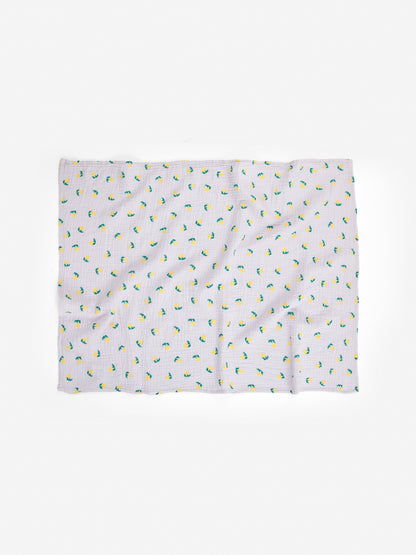 Stamp Bloom all over muslin cloth
