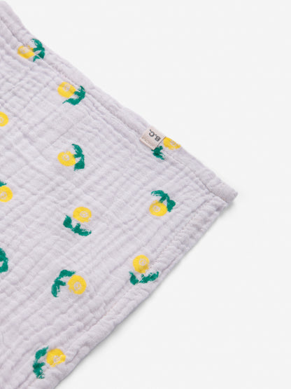 Stamp Bloom all over muslin cloth
