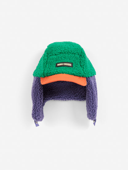Bobo Choses color block sheepskin chapka