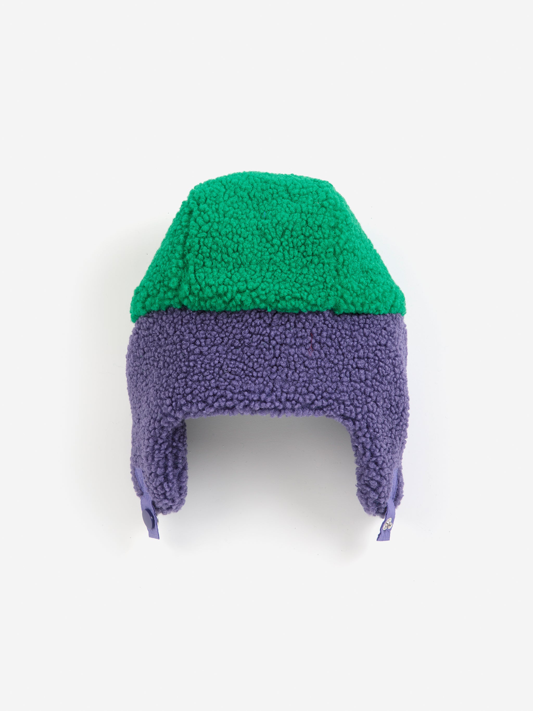 Czapka color block sheepskin chapka
