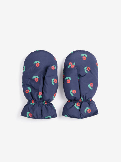 Rękawiczki Stamp Bloom all over mittens - Bobo Choses - kolor Navy Blue