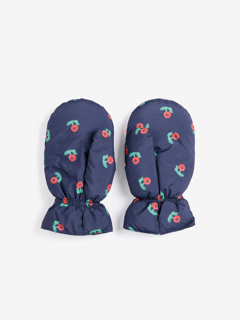 Rękawiczki Stamp Bloom all over mittens - Bobo Choses - kolor Navy Blue