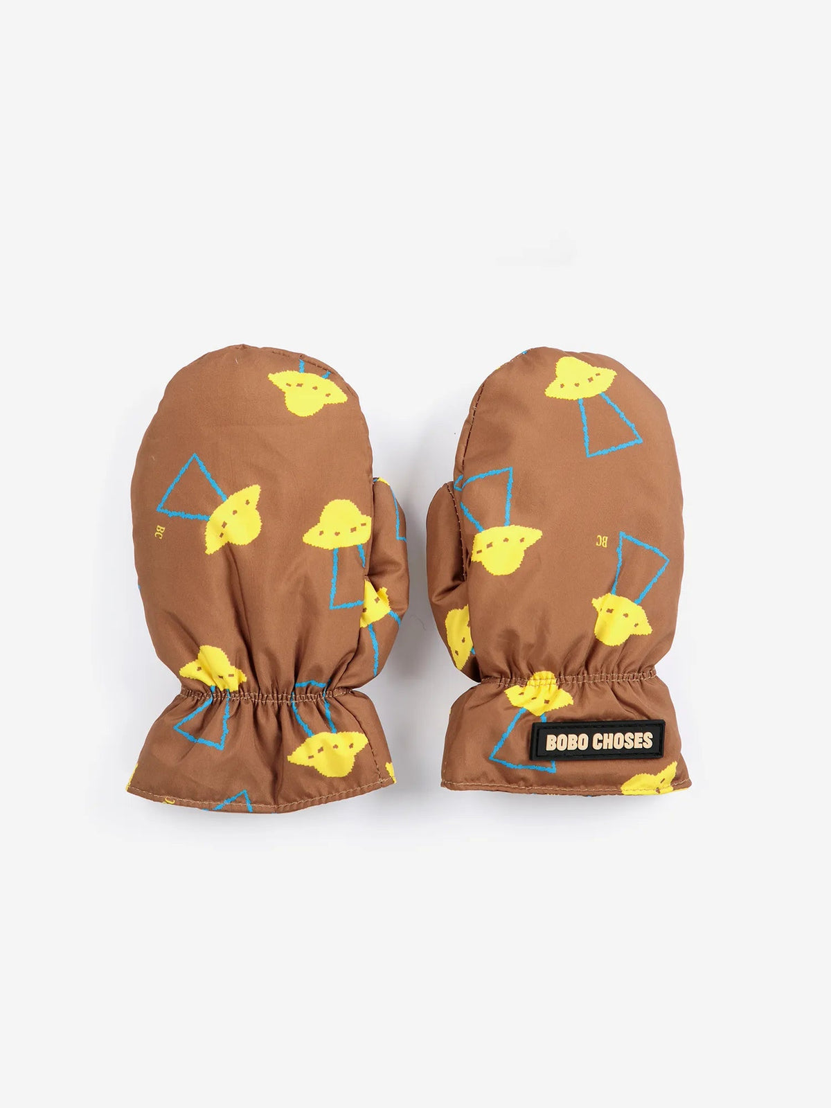 Rękawiczki Pixel Abduction all over mittens - Bobo Choses - kolor Brown