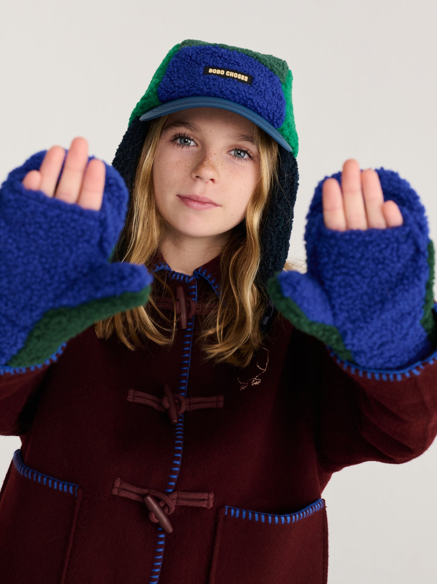 Rękawiczki Color Block Sheepskin Mittens