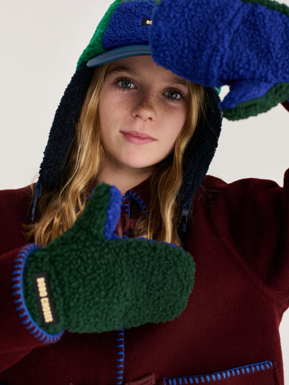 Rękawiczki Color Block Sheepskin Mittens