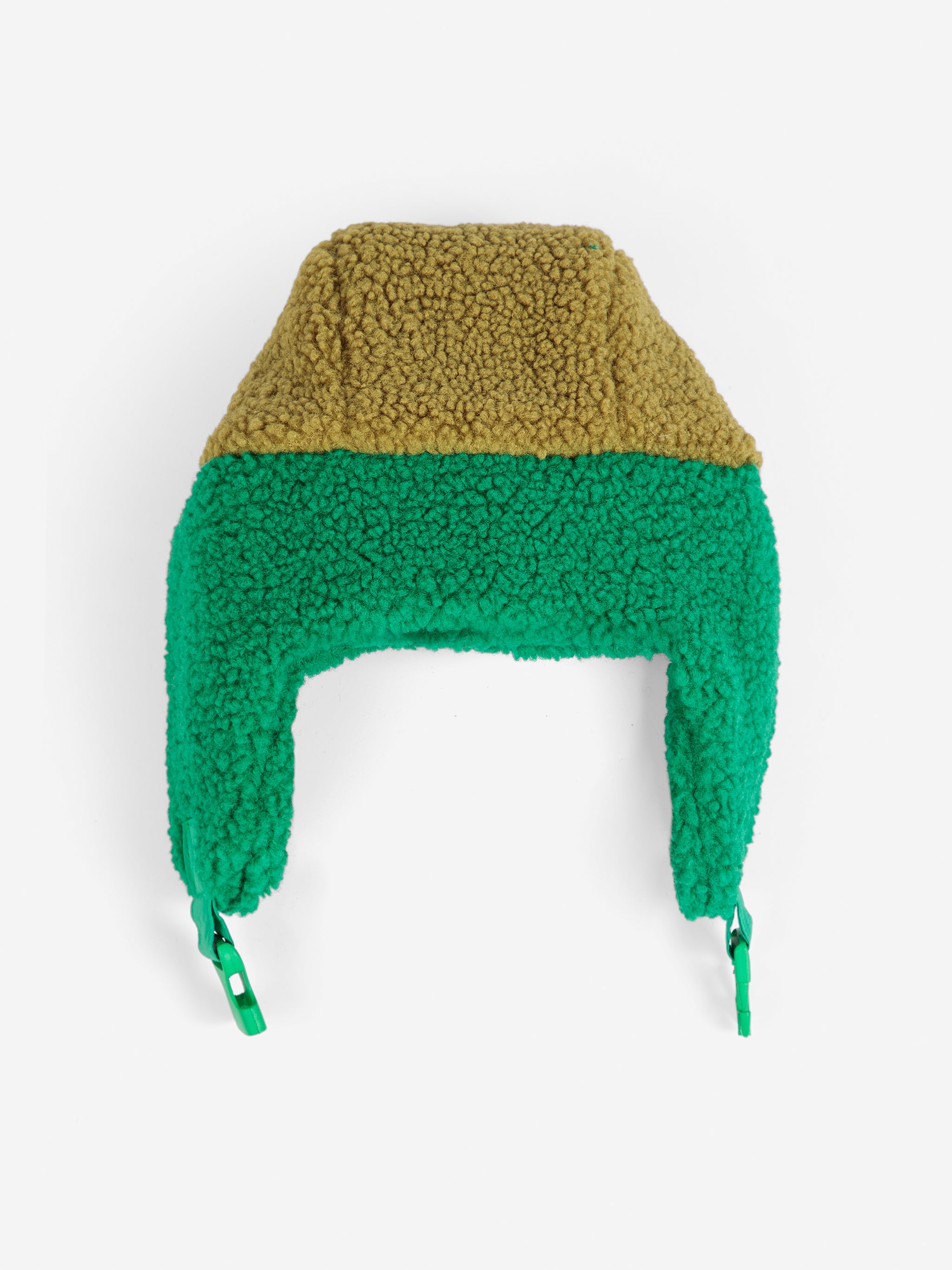 Czapka color block sheepskin chapka