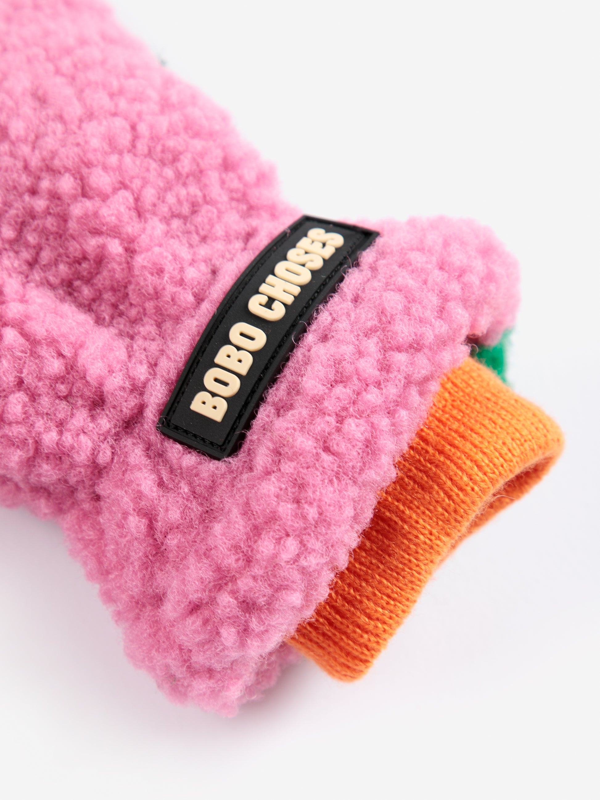 Color Block Sheepskin Mittens