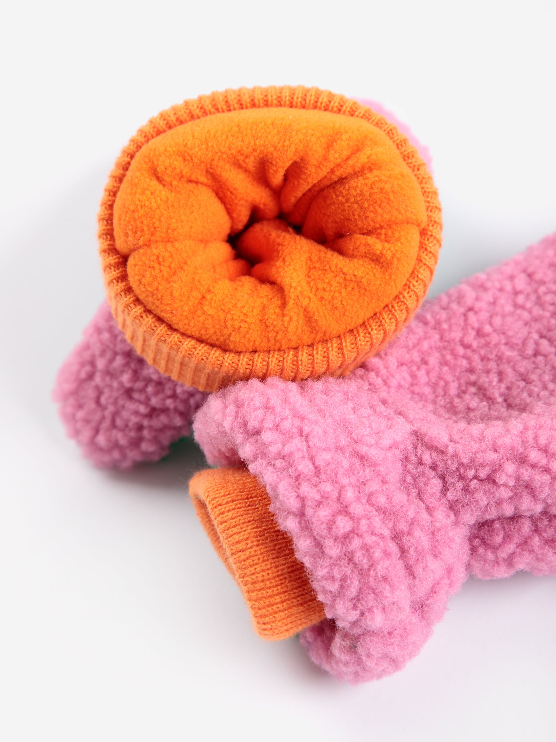 Color Block Sheepskin Mittens