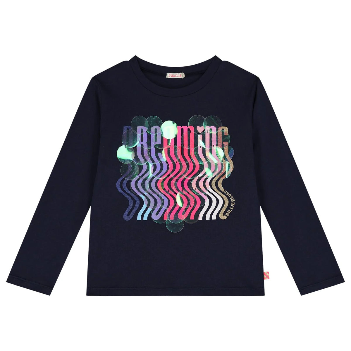 Dziecięcy longsleeve z dużymi cekinami | rozm. 6y