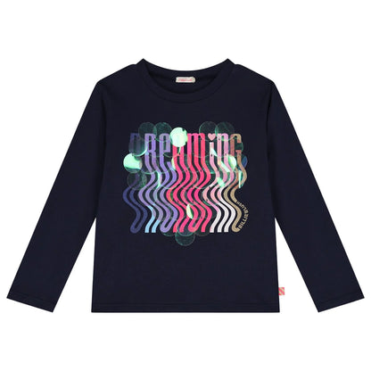 Dziecięcy longsleeve z dużymi cekinami | rozm. 6y