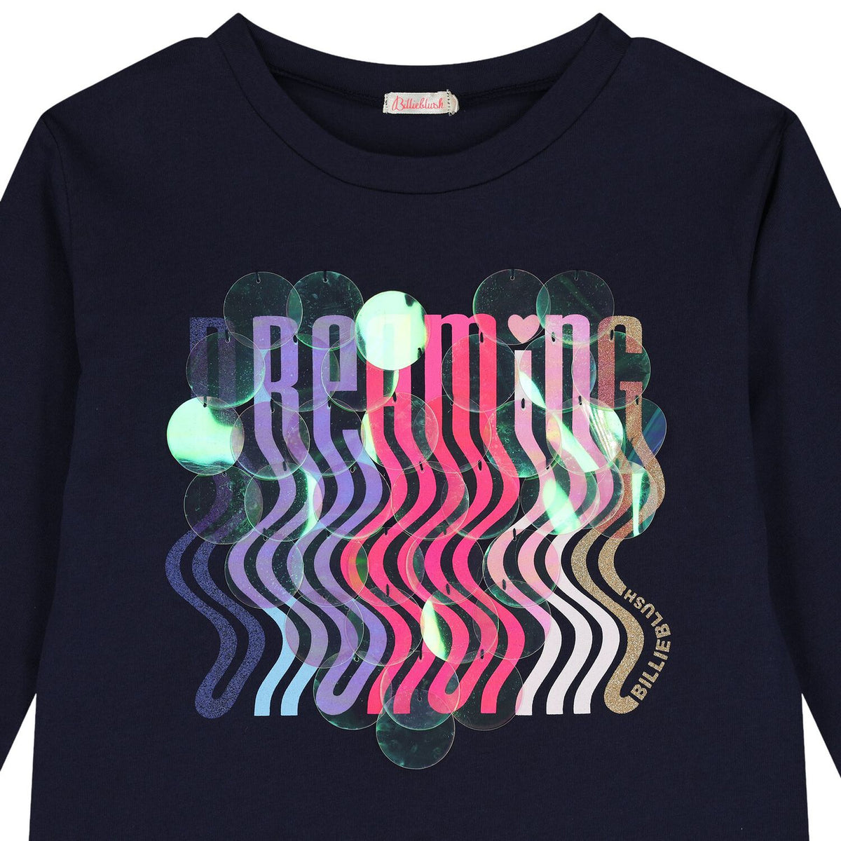 Dziecięcy longsleeve z dużymi cekinami | rozm. 6y