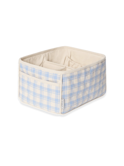 Organizer na przewijak Diaper Caddy GINGHAM SKY BLUE