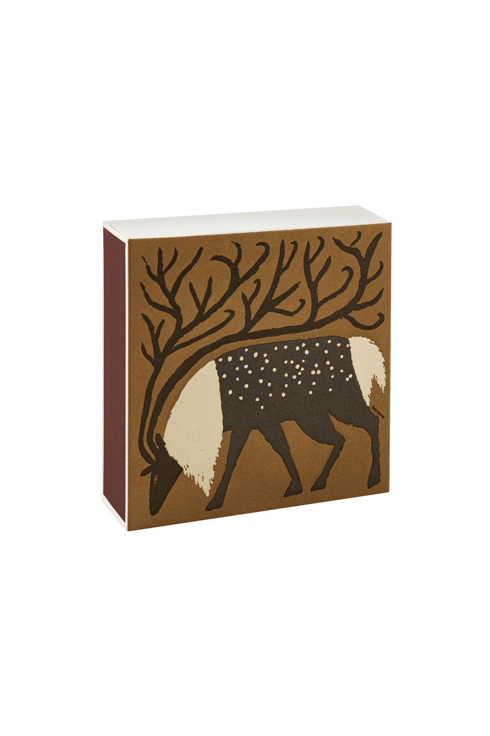 Luxury matches in a decorative square box REINDEER