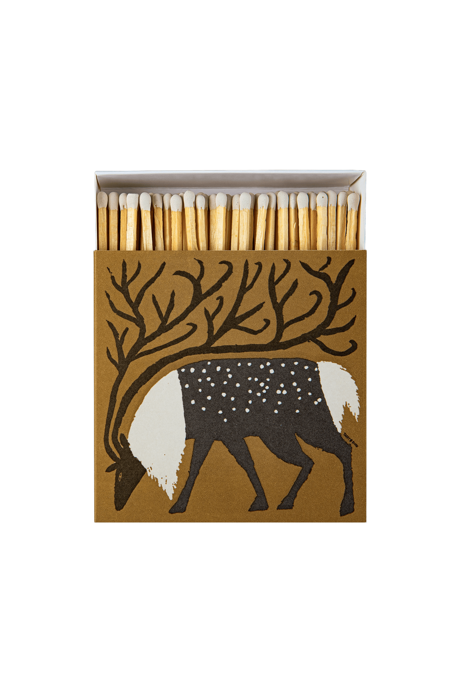 Luxury matches in a decorative square box REINDEER