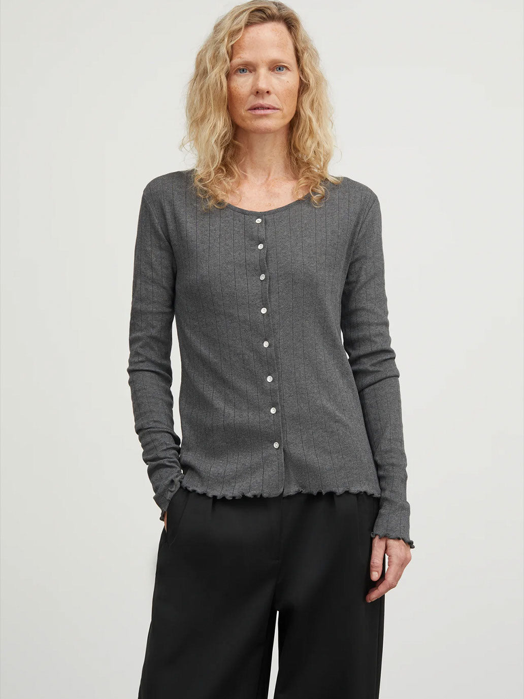 Edie Cardigan DARK GREY MELANGE