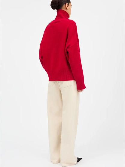 Silene Merino T-Neck AURORA RED