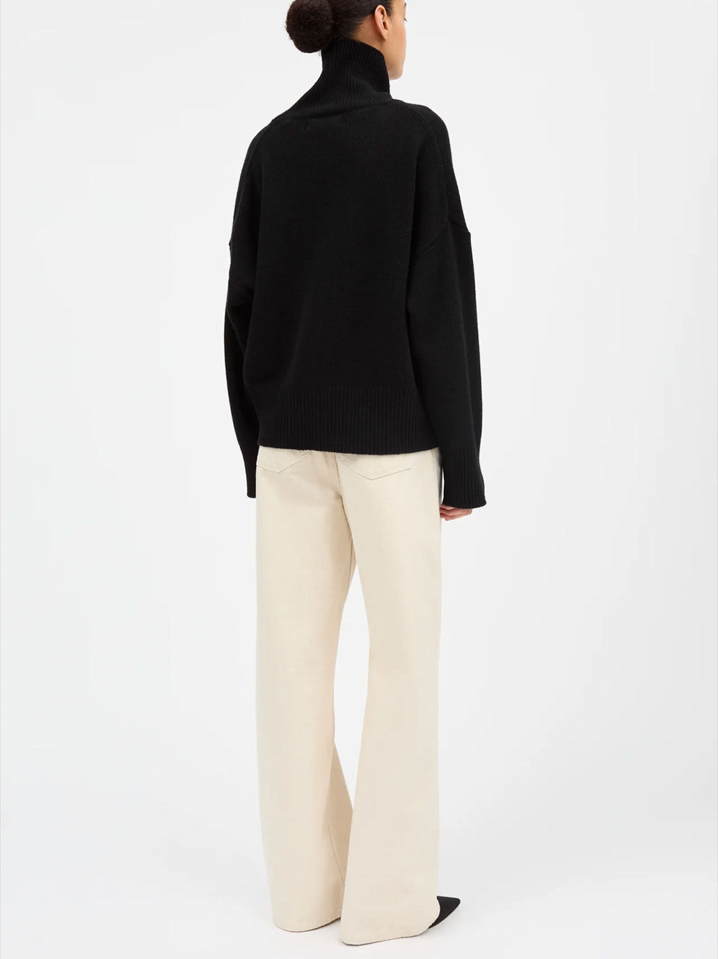 Silene Merino T-Neck BLACK