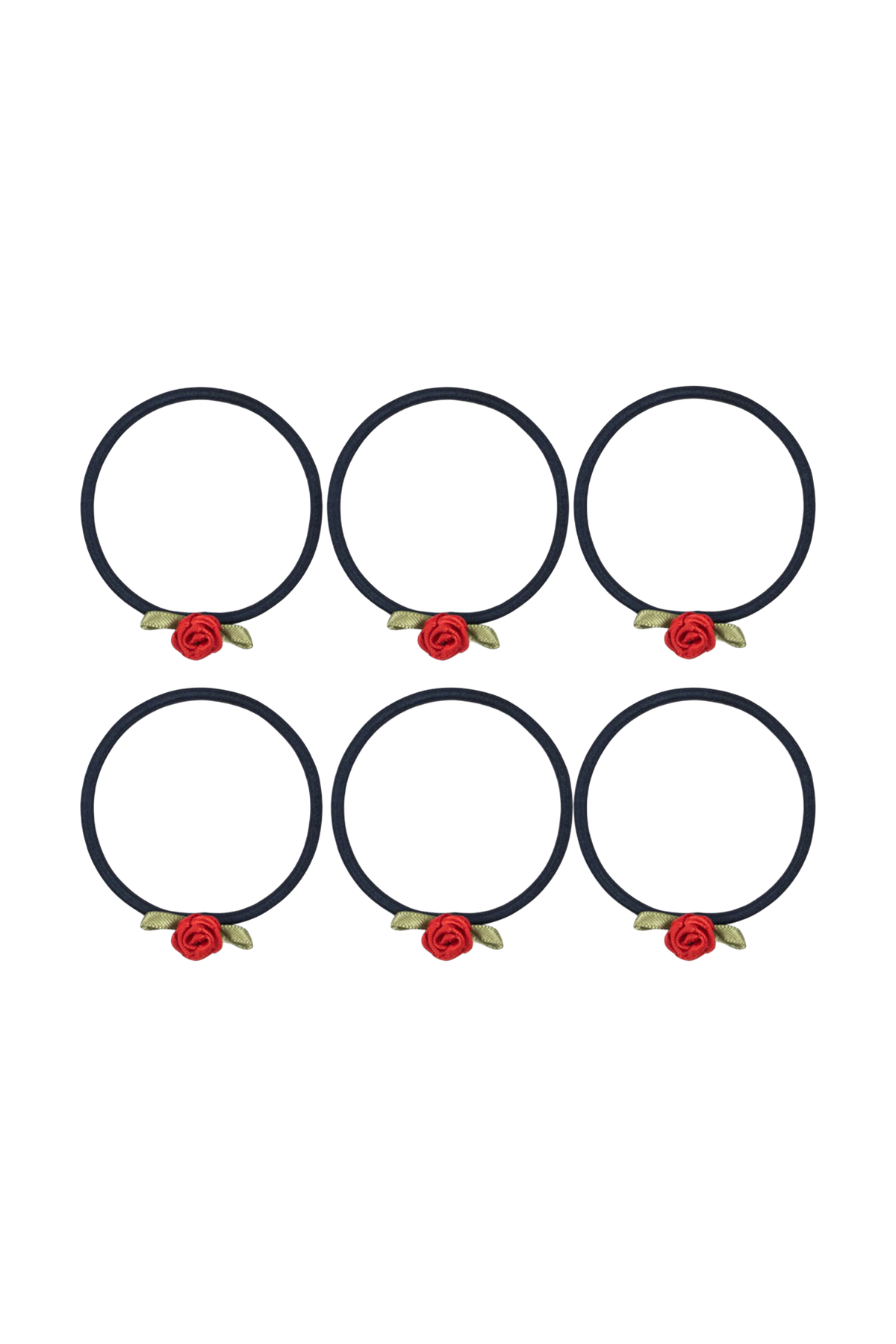 Lot de 6 élastiques à cheveux Rose Rouge TOTAL ECLIPSE