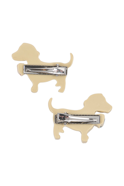 Lot de 2 pinces à cheveux pour chiot CREME BRULEE