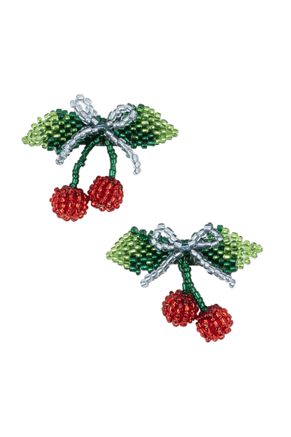 Zestaw spinek Beaded Cherry Bow Hair Clip CHERRY