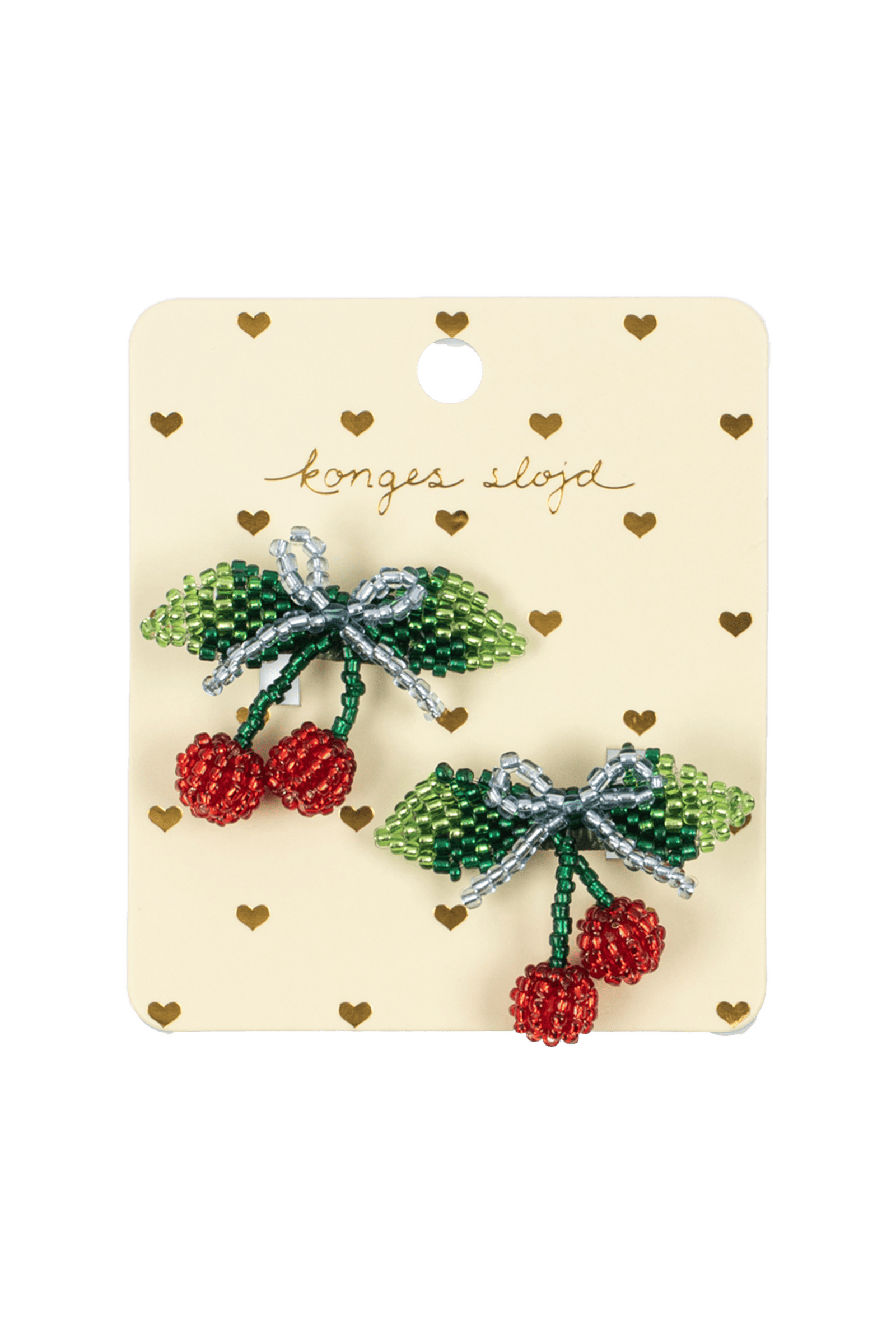 Zestaw spinek Beaded Cherry Bow Hair Clip CHERRY