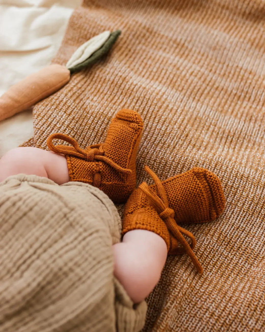 OUTLET Miękkie buciki z wełny merino | rozm. 0-12m bébé concept BÉBÉ Concept 