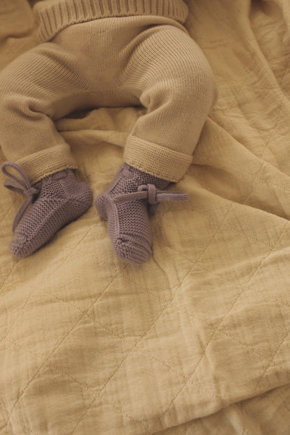 Stivaletti in morbida lana merino LILAC
