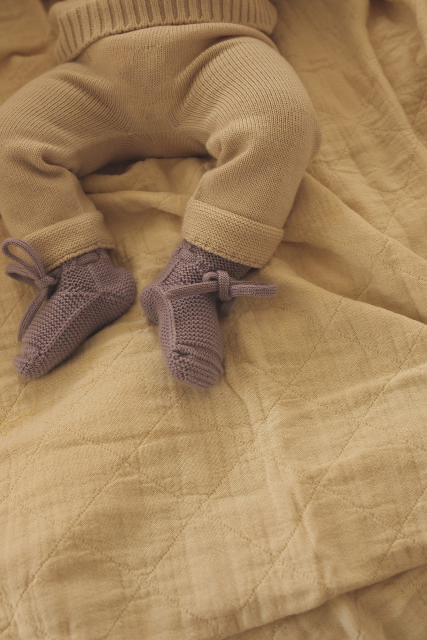 weiche Stiefeletten aus Merinowolle LILAC