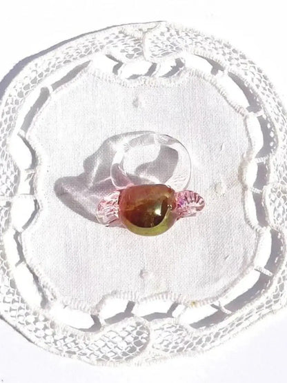 Big Candy Glass Ring Vivian Alarcon BEBE Concept 