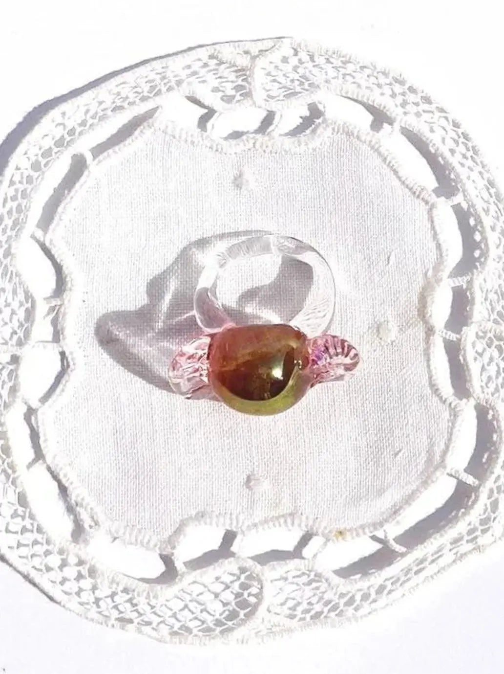 Big Candy Glass Ring Vivian Alarcon BEBE Concept 
