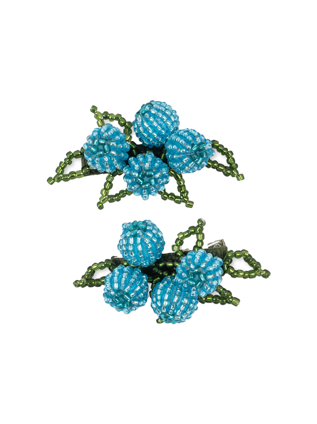 Beaded Hair Clip 2-pack BLUEBERRIES