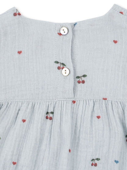Niemowlęcy Coco Romper CHERRY BLUE COEUR
