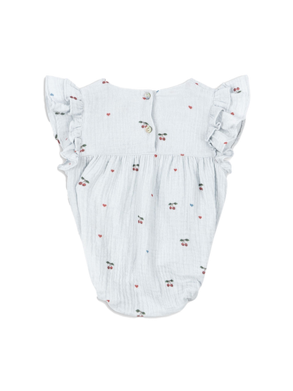 Niemowlęcy Coco Romper CHERRY BLUE COEUR