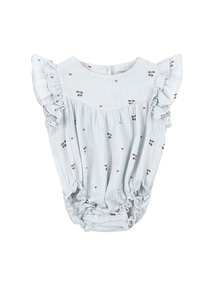 Niemowlęcy Coco Romper CHERRY BLUE COEUR