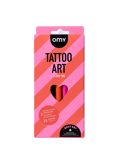 Flamastry do tatuaży Tattoo Art I LOVE YOU