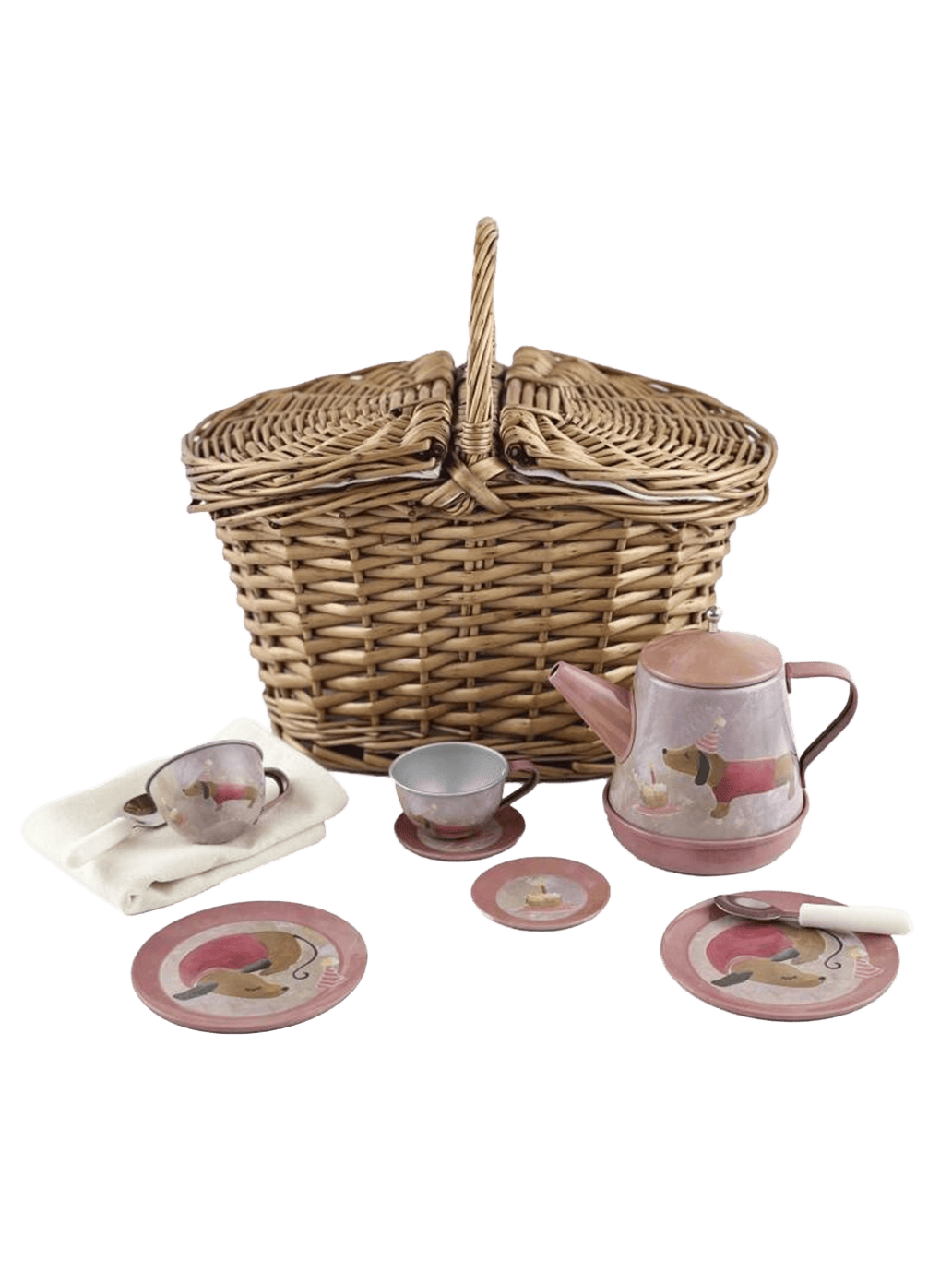Zestaw herbaciany w wiklinowym koszyku DOG