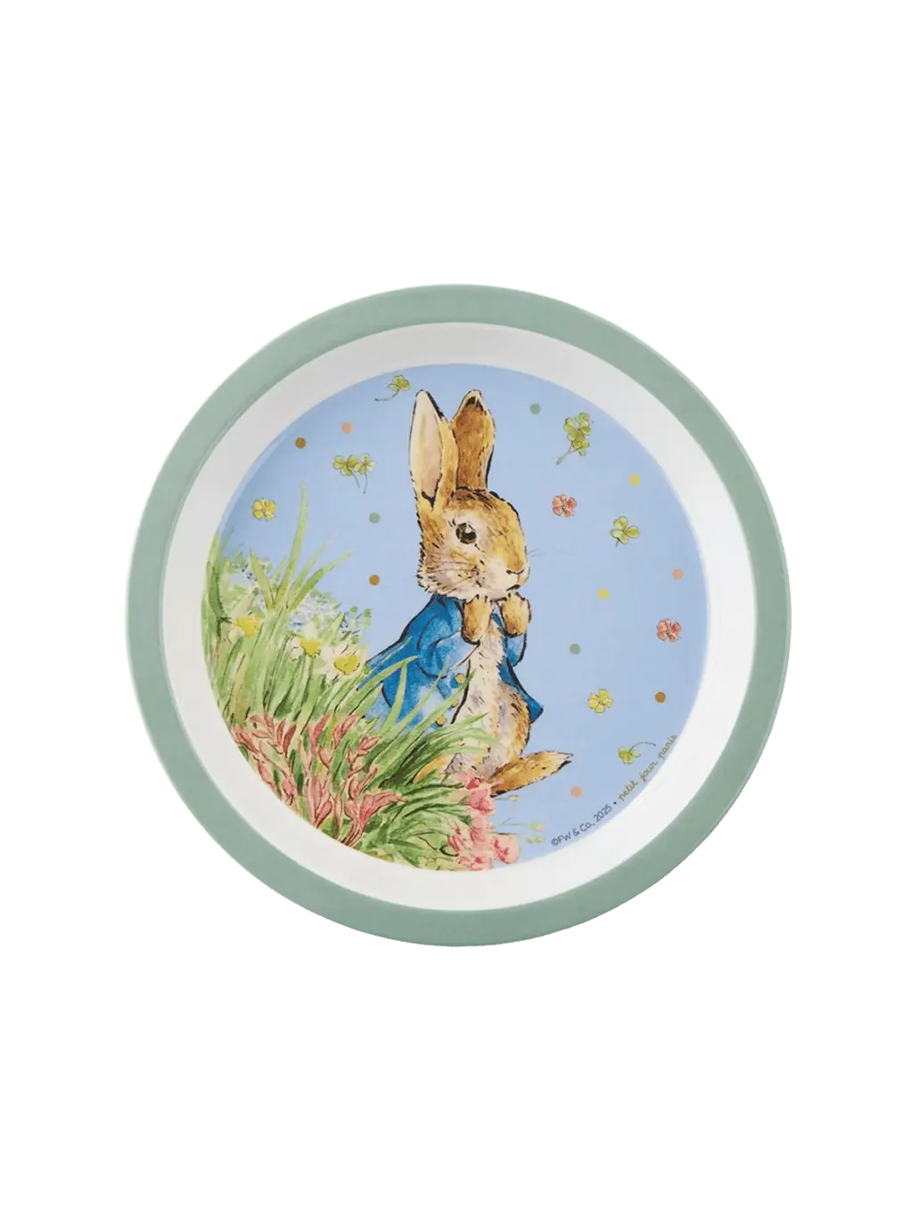 Mały talerz dziecięcy z melaminy Peter Rabbit Maison Petit Jour BEBE Concept 