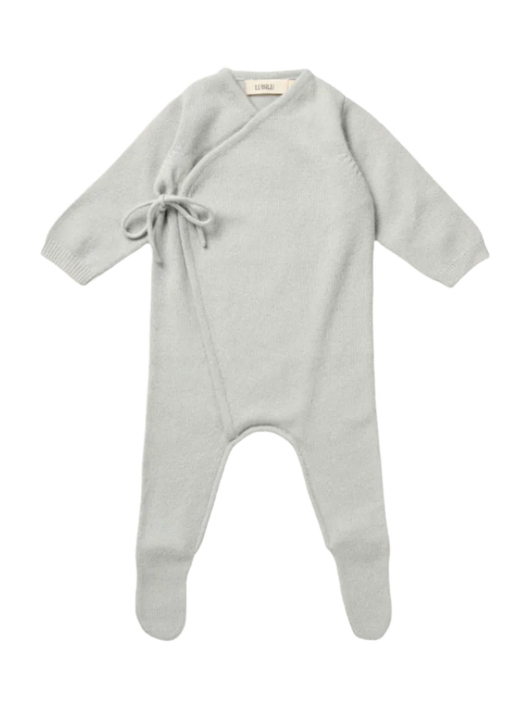 Kaszmirowy rampers niemowlęcy LIGHT BLUE