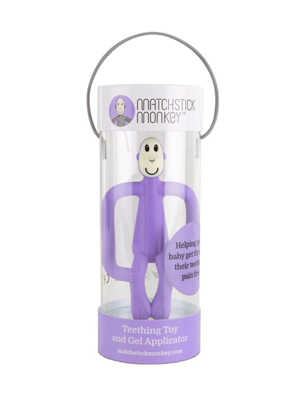 Gryzak kojący ze szczoteczką Małpka PURPLE