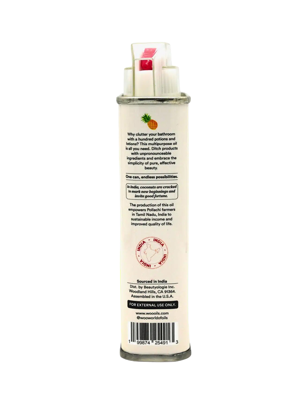 Organiczny olej do ciała i włosów Pineapple &amp; Coconut PINEAPPLE &amp; COCONUT