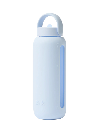 Day Bink glass water bottle GLACIER