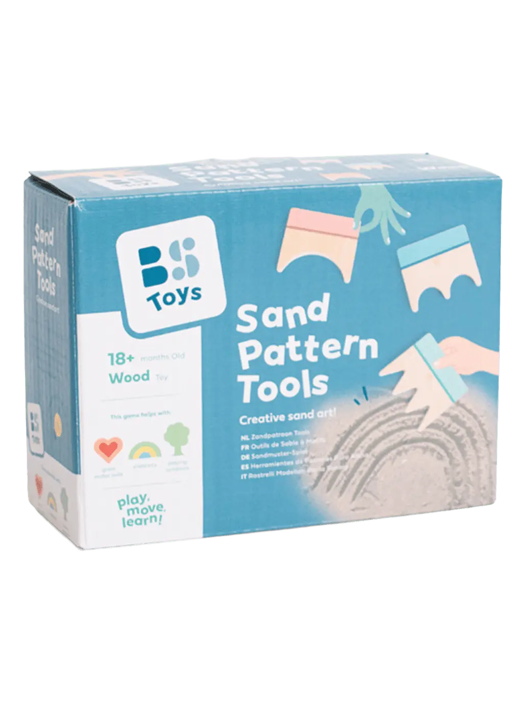 Zestaw z narzędziami do tworzenia wzorów w piasku BS Toys BEBE Concept 
