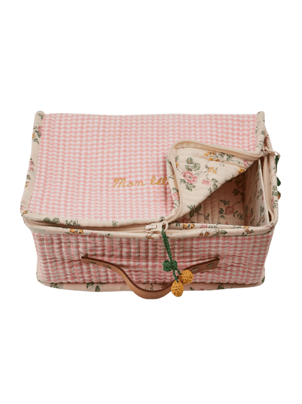 Bawełniana walizka Petite Valise VICHY ROSE VIVI
