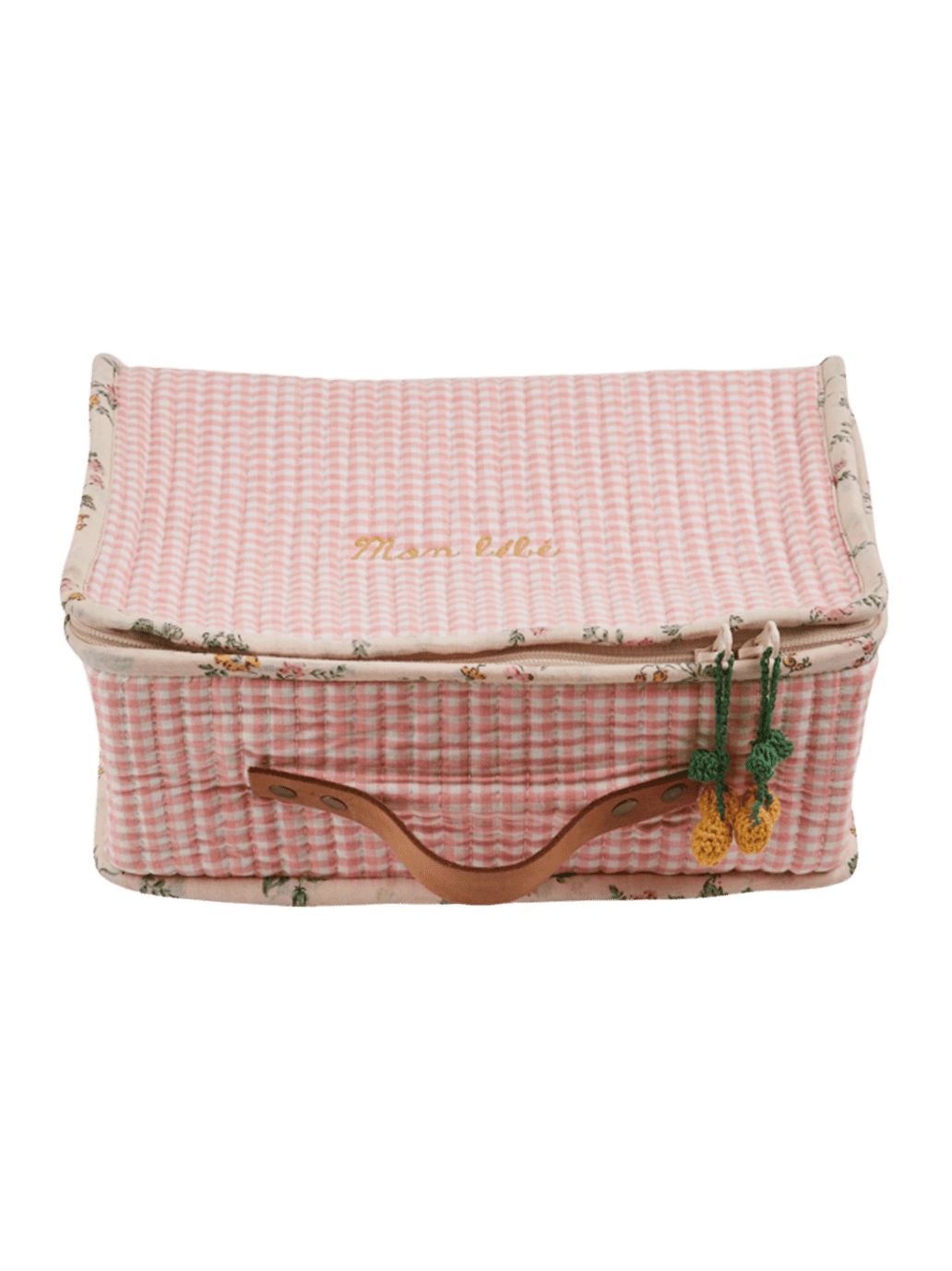 Bawełniana walizka Petite Valise VICHY ROSE VIVI
